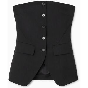 BUSTIER TAILLEUR FAÇON GILET NOIR 42 female - Publicité