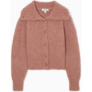 CARDIGAN COL OUVERT ALPAGA TEXTURÉ ROSE M female - Publicité