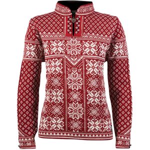 Dale of Norway Peace Sweater - Pull en laine mérinos femme Red Rose / Off White XXL - Publicité