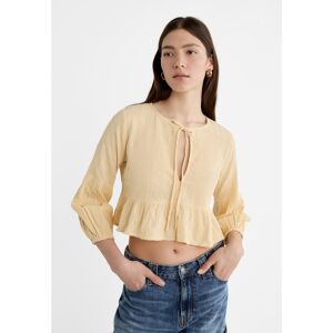 Stradivarius FR Stradivarius Blouse fluide avec nœud  Vanille XL - Publicité