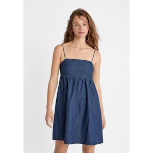 Stradivarius Robe courte fluide en jean  Denim bleu L