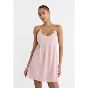 Stradivarius FR Stradivarius Robe courte fluide dos nu  Rose clair XL - Publicité