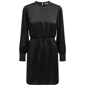 Robe manches longues cocktail noire satinée Femme ONLY - Publicité