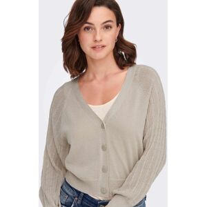 Cardigan manches longues raglan pailleté boutons col v Femme ONLY - Publicité