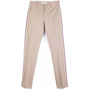 Pantalon slim brodé fantaisie beige Femme HAPPY