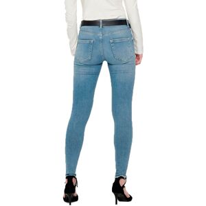 Only Blush Life Mid Waist Skinny Ankle Raw Rea1468 Jeans Bleu L / 32 Femme Bleu L female - Publicité