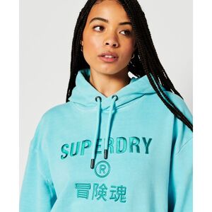 Superdry Code Cl Garment Dye Os Hoodie Bleu XS-S Femme Bleu XS-S female - Publicité