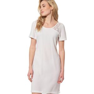 Short Sleeve Short Dress Blanc M Femme Blanc M female