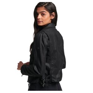 Superdry Vintage Coated Biker Jacket Noir XL Femme Noir XL female - Publicité