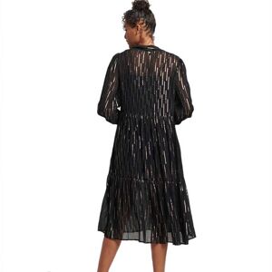 Superdry Studios Tiered Midi Dress Noir S Femme Noir S female - Publicité