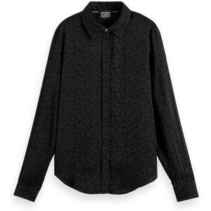 Jacquard With Embroidery Long Sleeve Shirt Noir XS Femme Noir XS female