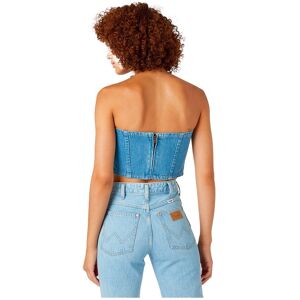 Wrangler Bustier Slim Fit Long Sleeve Shirt Bleu S Femme Bleu S female - Publicité