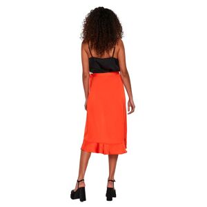 Vila Ellette Wrap High Waist Midi Skirt Orange 42 Femme Orange 42 female - Publicité