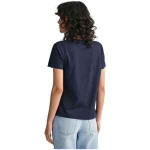 Gant Shield Regular Fit Short Sleeve T-shirt Bleu M Femme Bleu M female - Publicité