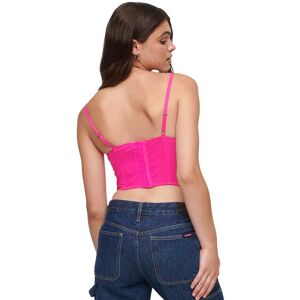 Superdry Ruched Mesh Crop Corset Sleeveless T-shirt Rose XS Femme Rose XS female - Publicité