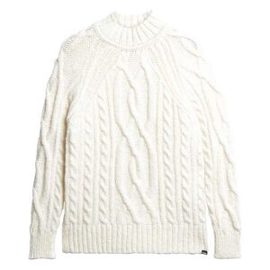 Superdry High Neck Cable Sweater Blanc M Femme Blanc M female - Publicité