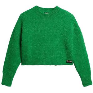 Superdry Vintage Textured Crop Round Neck Sweater Vert XL Femme Vert XL female - Publicité