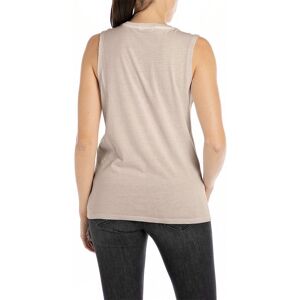 Replay W3086.000.20994 Sleeveless T-shirt Beige L Femme Beige L female - Publicité