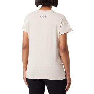 Replay W3588p.000.20994 Short Sleeve T-shirt Beige M Femme Beige M female - Publicité