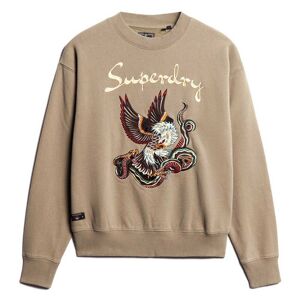Superdry Suika Embroidered Loose Sweatshirt Beige XL Femme Beige XL female - Publicité