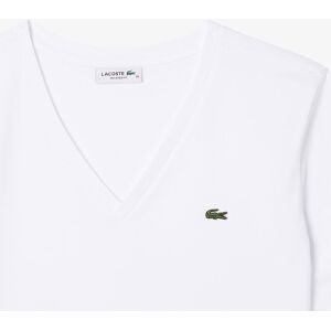 Lacoste Tf7300 Short Sleeve V Neck T-shirt Blanc 36 Femme Blanc 36 female - Publicité