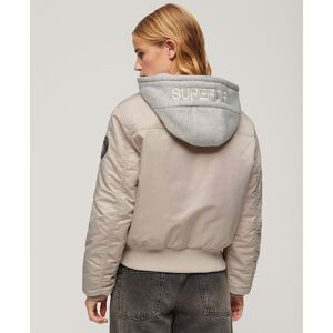 Superdry W5011654a Bomber Jacket Beige XS Femme Beige XS female - Publicité