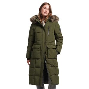 Longline Faux Fur Everest Jacket Refurbished Vert XS Femme Vert XS female
