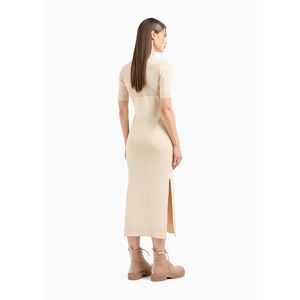 Giorgio Armani Exchange 3dya1e_ymh6z Short Sleeve Long Dress Beige XS Femme Beige XS female - Publicité