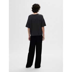 Selected Maline-liliana Short Sleeve T-shirt Noir L Femme Noir L female - Publicité