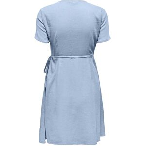 Only Addiction-caro Short Sleeve Short Dress Bleu XL Femme Bleu XL female - Publicité