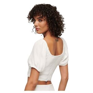 Superdry Smocked Short Sleeve Blouse Blanc XL Femme Blanc XL female - Publicité
