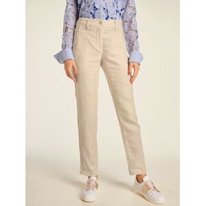 Pantalon en lin style soigné, poches fendues - Ashley Brooke - beige BEIGE 24