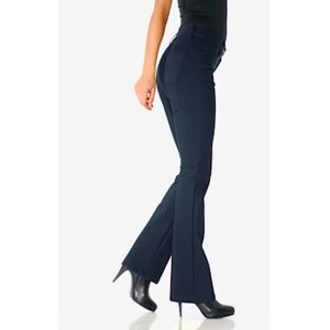 Pantalon effet ventre plat coupe bootcut tendance - Ashley Brooke - marine MARINE 52 - Publicité