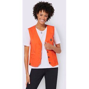 Gilet en jean qualité coton - Collection L - orange ORANGE 46 - Publicité