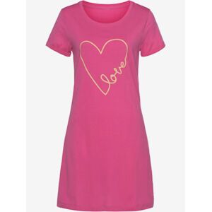 T-shirt de nuit avec imprimé petits cœurs - Vivance Dreams - fuchsia FUCHSIA 38/40 - Publicité