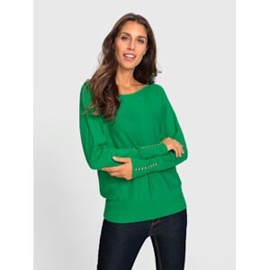 Pull tricoté en parallèle - Ashley Brooke - vert pomme VERT POMME 38