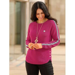 Helline Pull 50% coton - - fuchsia FUCHSIA 46 - Publicité