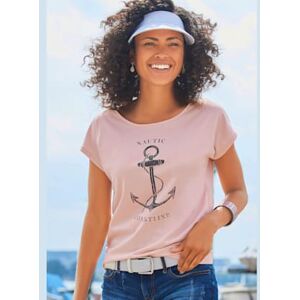 T-shirt manches à bords francs - Beachtime - rose ROSE 46/48 - Publicité