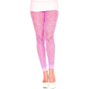 Music Legs Legging fin dentelle rose