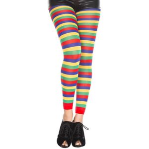 Music Legs Legging fantaisie colore bandes horizontales