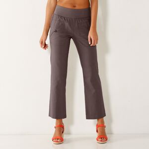 Pantalon coupe droite 7/8eme taille elastiquee, lin coton - BlancheporteUne coupe actuelle, une matiere legere et facile a vivre pour ce pantalon ultra confortable, decline dans une jolie palette de coloris de saison ! Vite enfile, il sera parfait pour vo