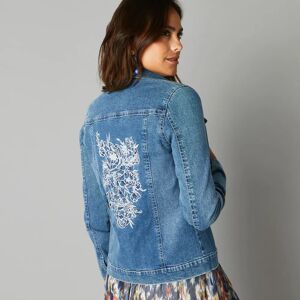 Veste brodee en jean - BlancheporteToujours au coeur des tendances, l?incontournable veste en jean se pare d?une jolie broderie au dos.38Bleu