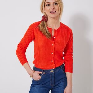 Cardigan boutons perles fantaisie, maille anglaise - BlancheporteRéchauffez-vous en toute élégance dans ce gilet boutonné de petites "perles". Porté sans rien en dessous, il incarne le charme à l'état pur. Craquez sans tarder, sa douce maille est idéale p - Publicité