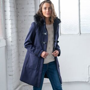 Blancheporte Duffle-coat Capuche Fausse Fourrure Uni - Femme Bleu 44