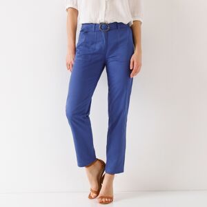 Pantalon droit avec ceinture a boucle - BlancheporteUne jolie gamme de couleurs pour ce pantalon a l'allure parfaite. Les poches plaquees sur le devant lui donnent un style tres actuel tout en assurant une silhouette affinee ! Vous n'avez plus qu'a choisi