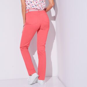 Pantalon effet ventre plat coton extensible - BlancheporteOUI à une silhouette affinée avec ce pantalon où votre ventre apparaîtra instantanément plus plat grâce au renfort intérieur et à la taille réglable. Ultra confortable, craquez sans modération pour - Publicité