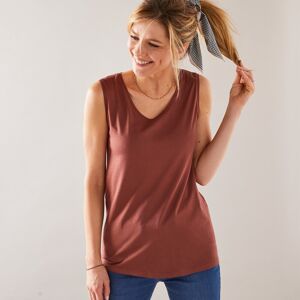 Blancheporte Debardeur Larges Bretelles Uni - Femme Marron 34/36