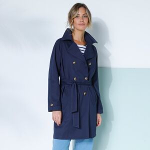 Blancheporte Trench Deperlant Ceinture Amovible - Femme Bleu 50