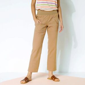 Pantalon coupe droite 7/8ème taille élastiquée, lin coton - BlancheporteUne coupe actuelle, une matière légère et facile à vivre pour ce pantalon ultra confortable, décliné dans une jolie palette de coloris de saison ! Vite enfilé, il sera parfait pour vo - Publicité