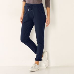 Blancheporte Pantalon Jogpant Ceinture Élastiquee Molleton - Femme Bleu 38/40